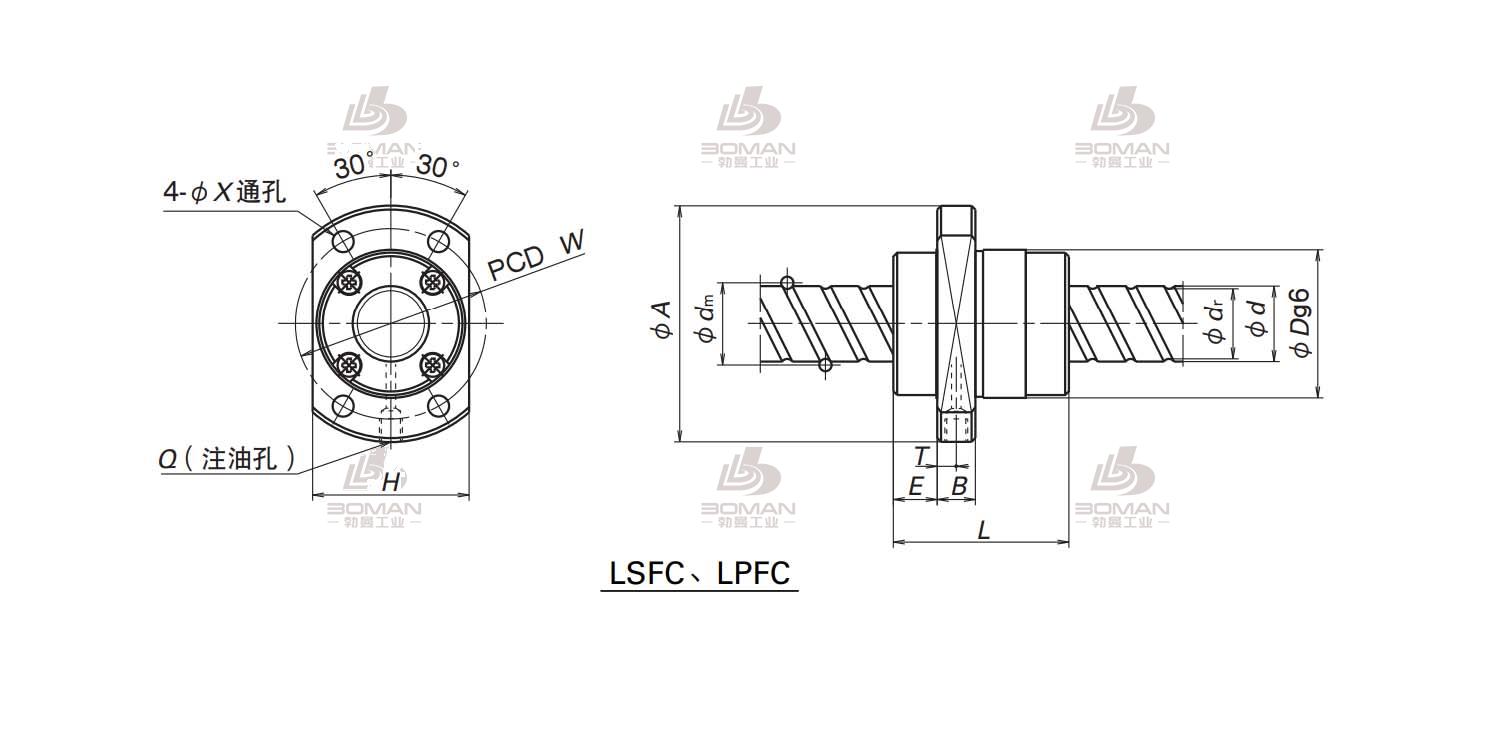 LSFC1616-6-NSK LSFC滚珠丝杠