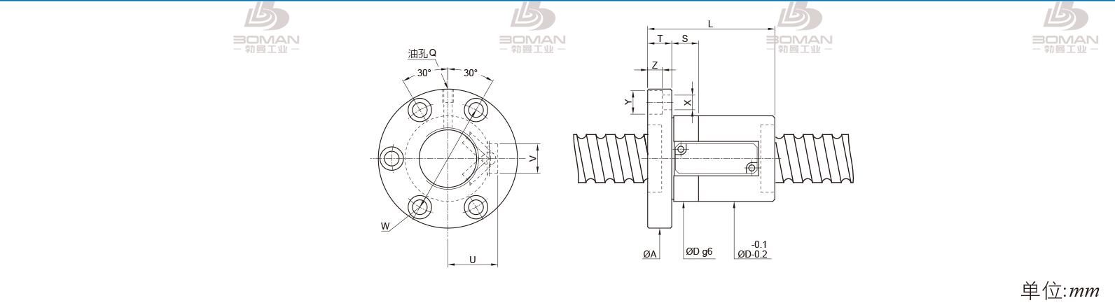 PMI FSVE5050-1.5 pmi滚珠丝杆的轴环作用